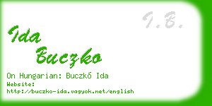 ida buczko business card