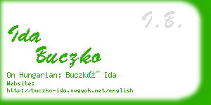 ida buczko business card